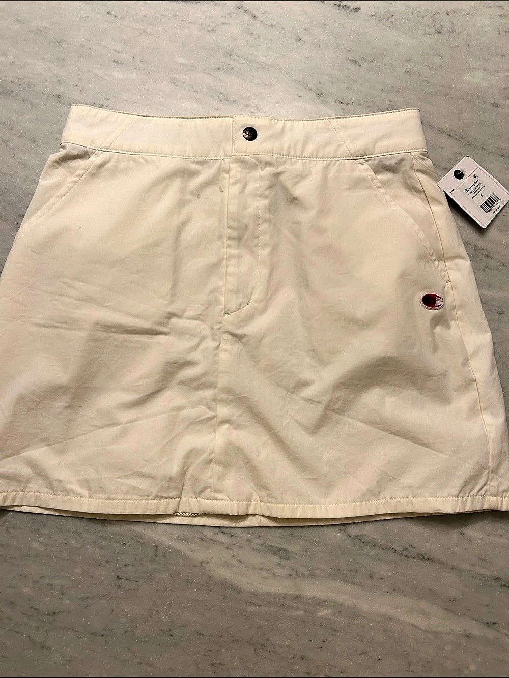 Champion Women's Cream High Waist Skirt Size 6 NWT